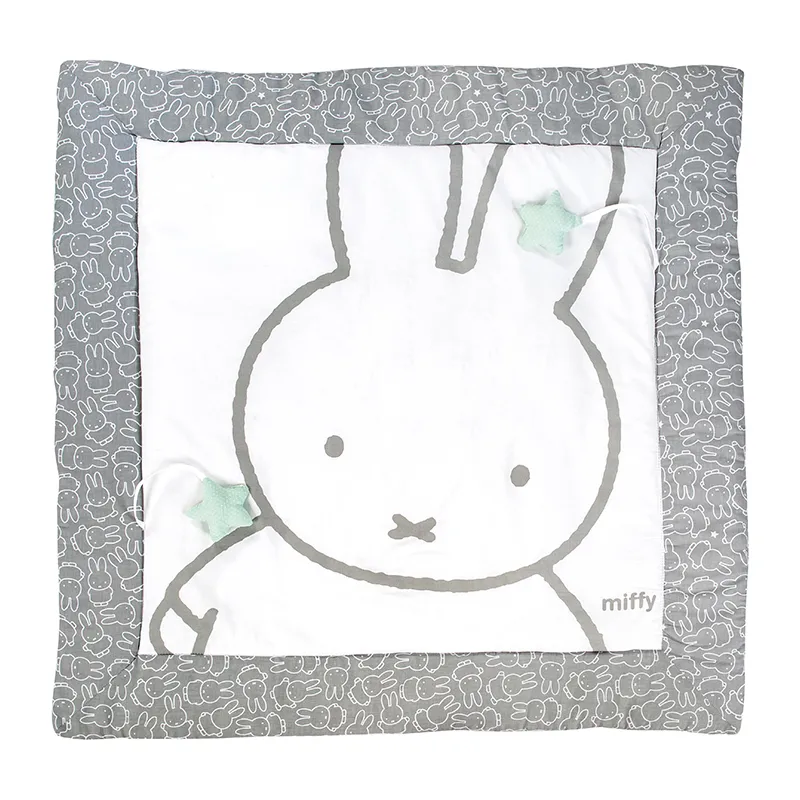 Tapis d'éveil Coton Lapin Lapins - 100x100cm-0