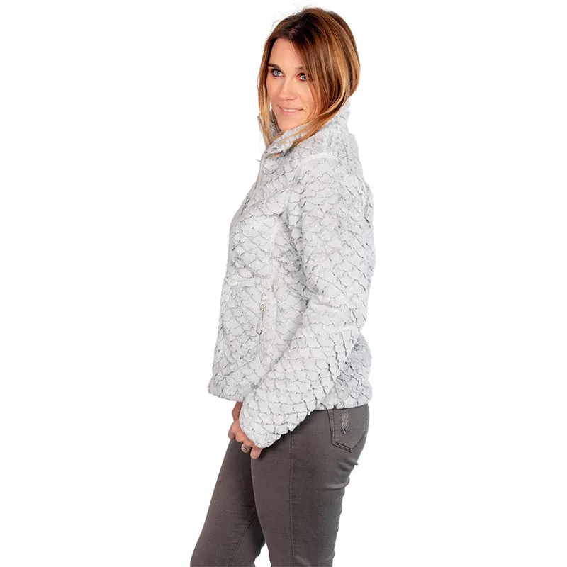 Veste polaire col montant Madine Scale Femme - Blanc neige-3