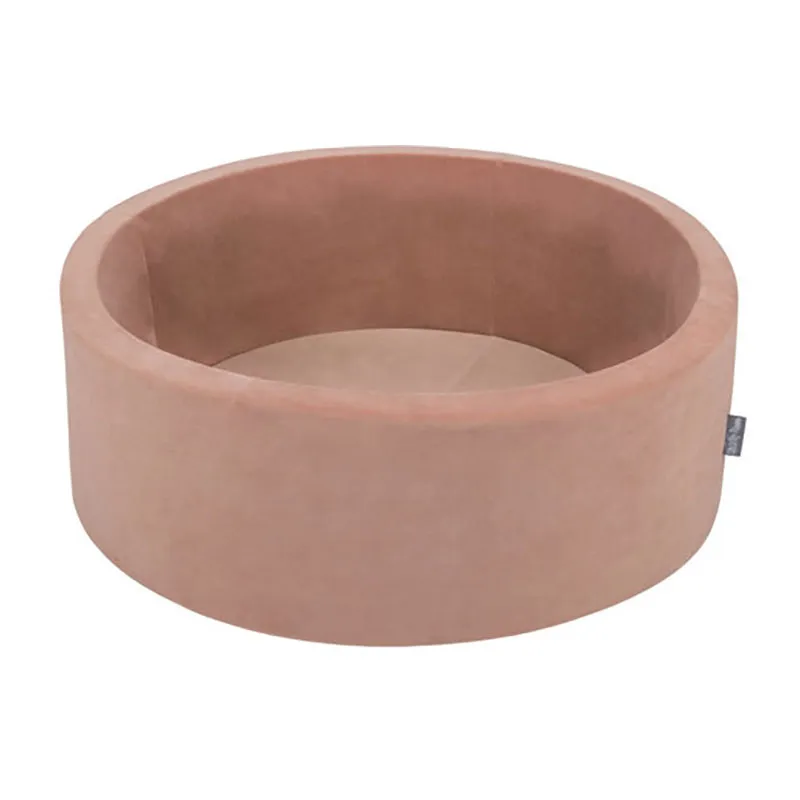 Piscine balles Velours Beige rosé/Cuivre + 200b. - 90x30cm-1