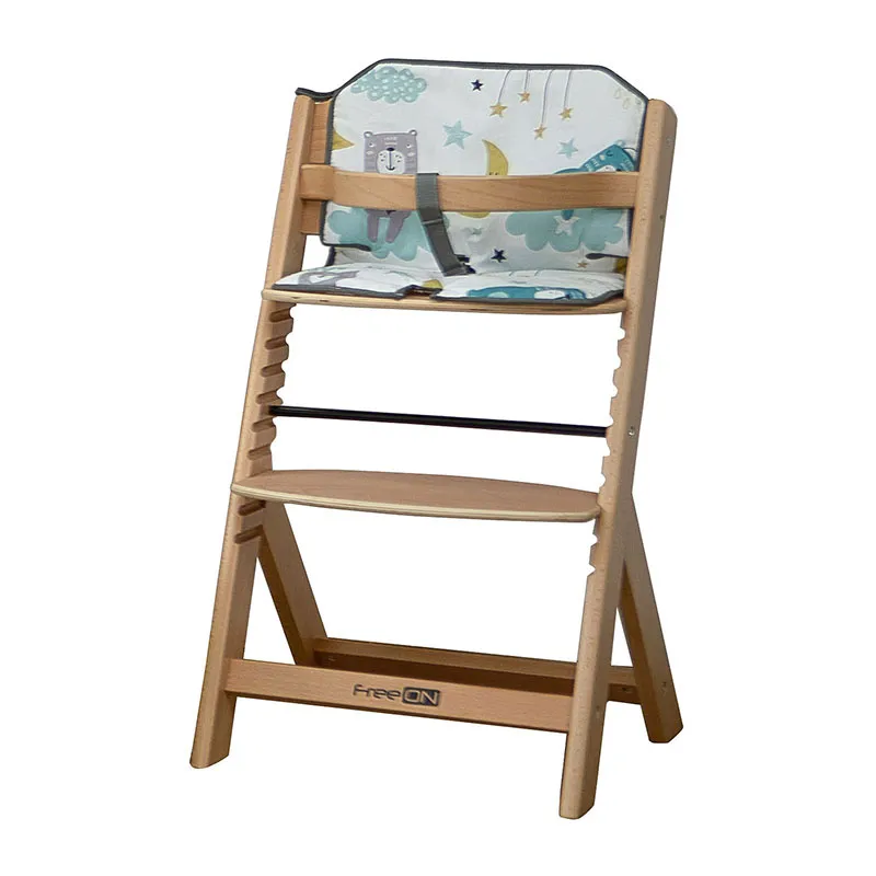 Coussin Chaise haute Moon & Chef - Teddy Bleu-0