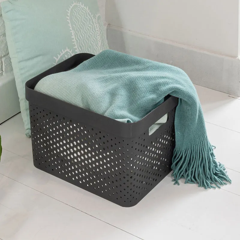 5 Paniers Infinity dots recyclé Gris - 4,5L-1