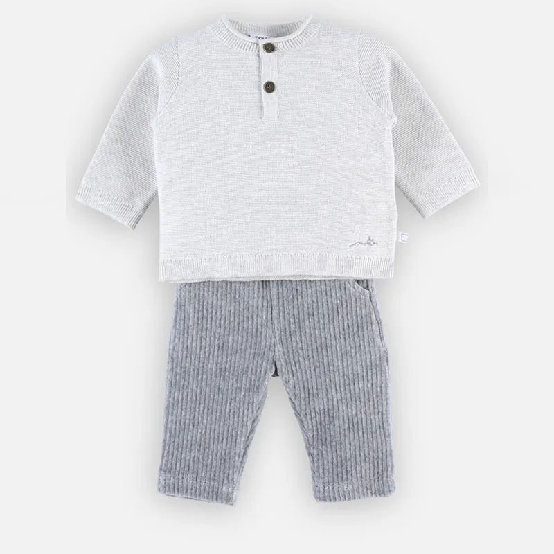 Pull + pantalon Cérémonie Noukie's - Gris-1