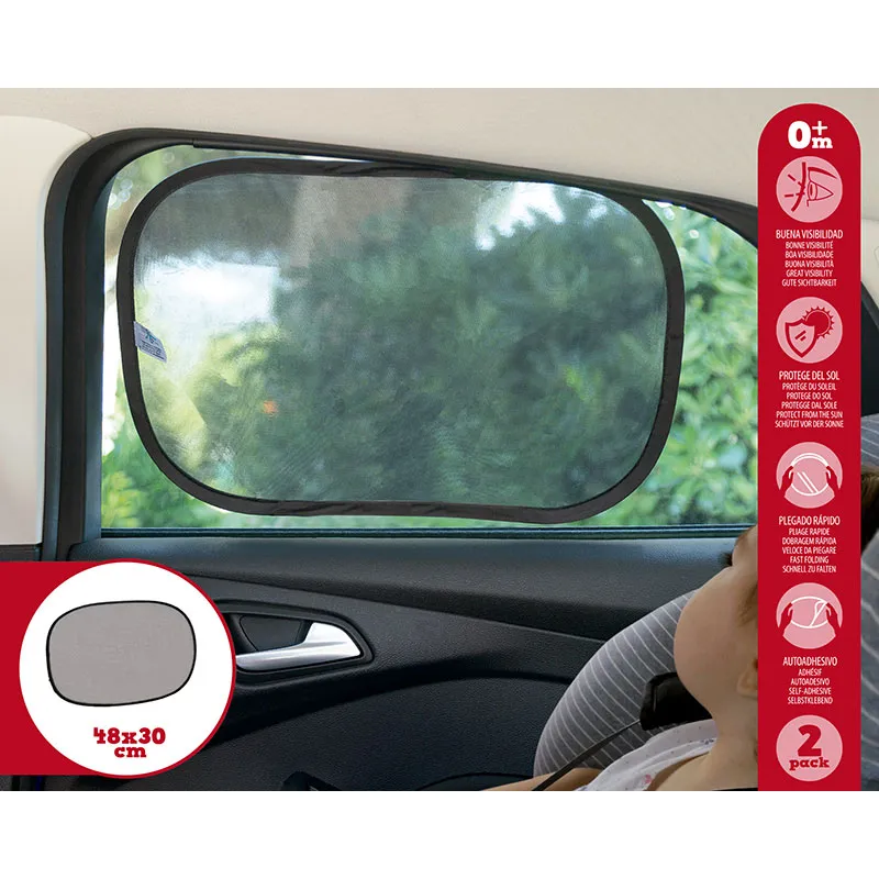 Grand pare-soleil de voiture Noir - 2pcs-2
