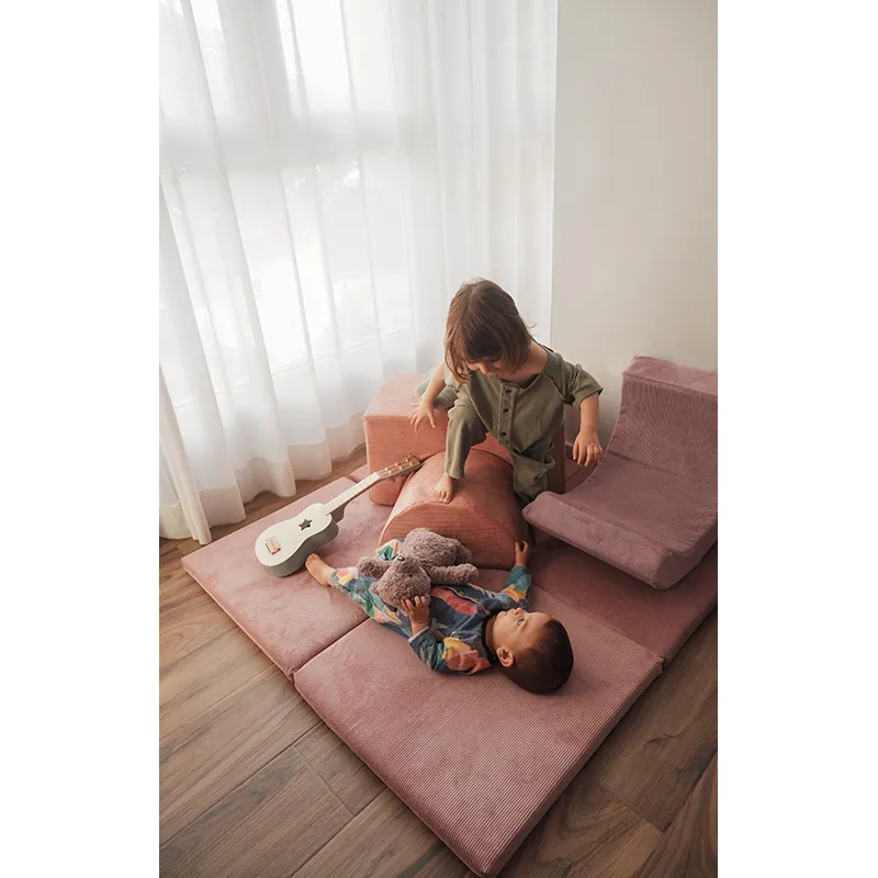 Tatami pliant Montessori Rose - 120x120cm-8