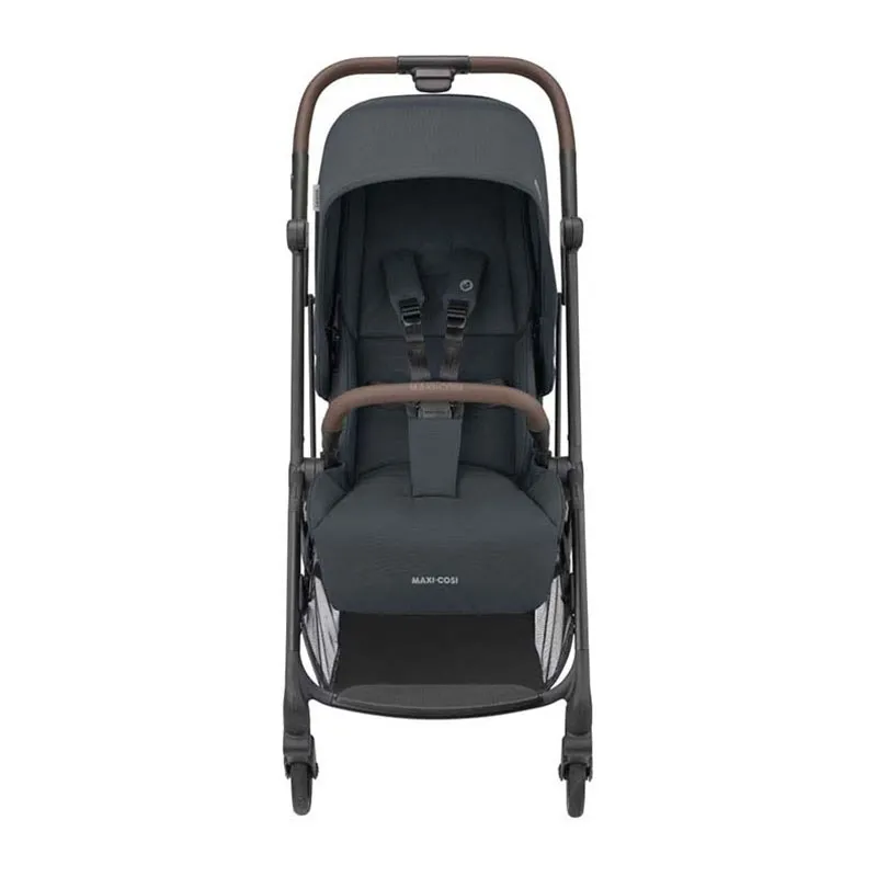 Trio Poussette Compacte Leona + Cosi Tinca sans base + Nacelle Oria + Ombrelle + Adaptateurs Graphite - 0m+-2