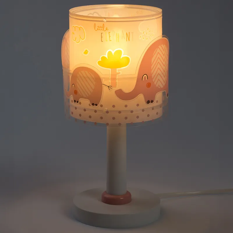 Lampe de chevet Petit Eléphant Rose - 15x15x30cm-2