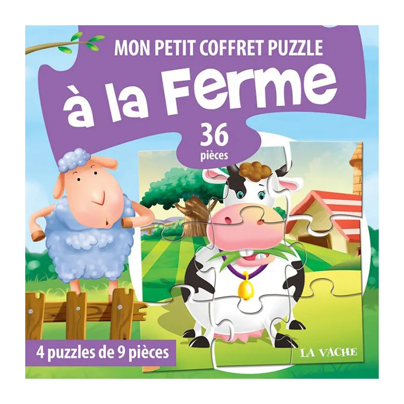 Livre puzzle + Livre poster + Coffret puzzle Animaux de la ferme - 3+-3