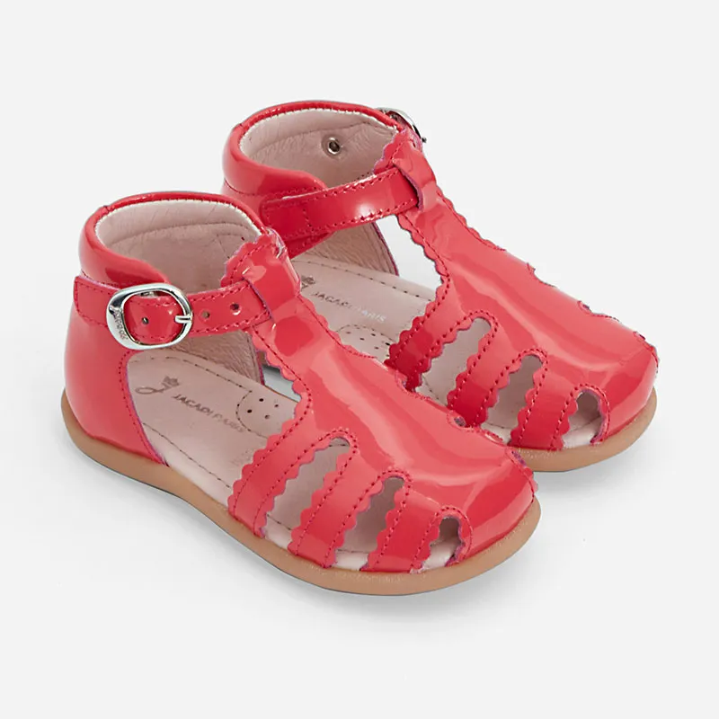Nu-pieds Dune Enfant Cuir Jacadi - Rose thé foncé-1