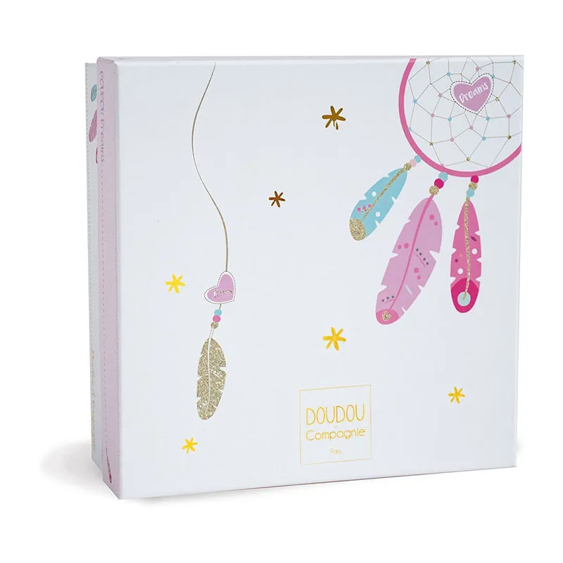 Doudou Licorne Attrape-rêves Rose - 26cm-3