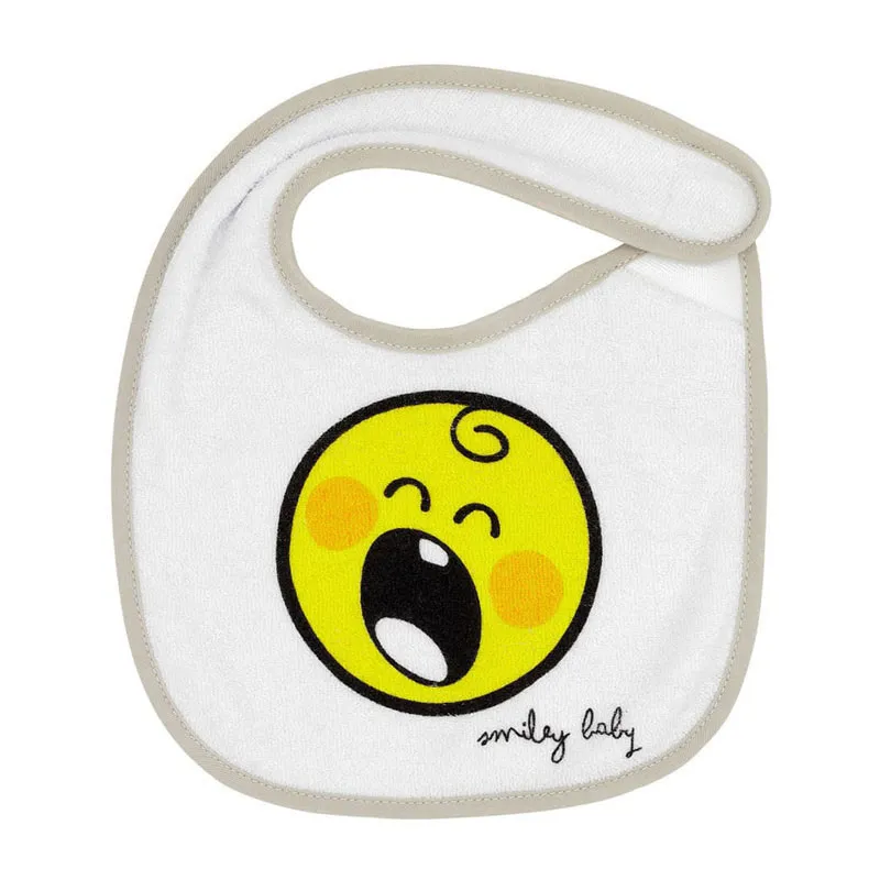 5 Bavoirs naissance Smiley - 18x21cm-2