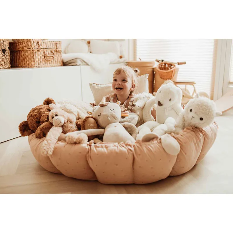 Sac à jouets/Tapis/Parc d'éveil 3en1 Bloom Fleuri - ø130cm-6