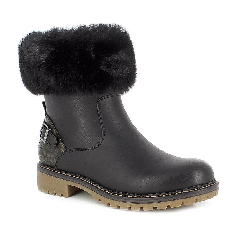 Chaussures d'hiver Mira Femme - Croco noir-0
