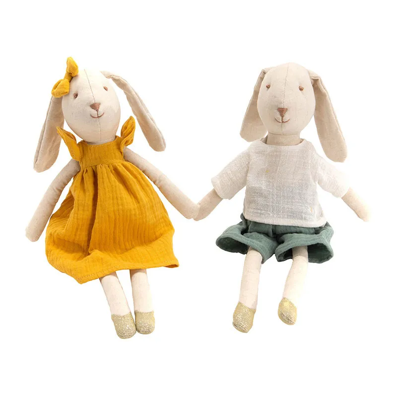 Peluche Valentin le lapin - 40x5x15cm - AMADEUS | AMADEUS LES PETITS-1