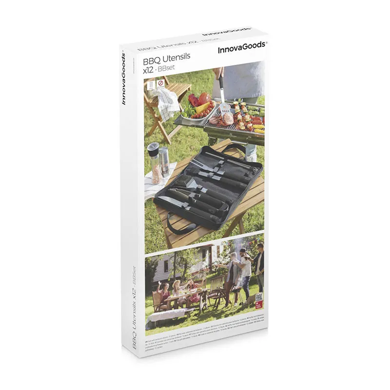 Kit d'ustensiles Barbecue + Malette 12pcs - 43x20,2x5cm-6