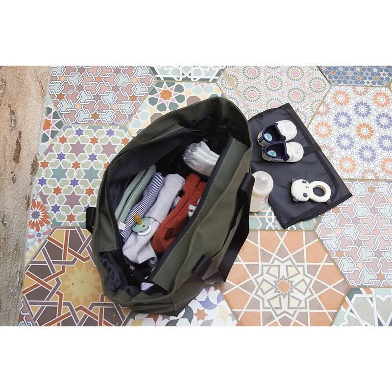 Sac à langer Week-end Kaki Waterproof - 36x43x18cm-4