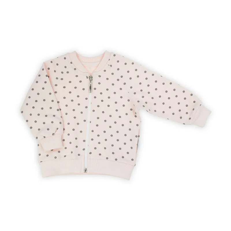 Bomber Pois - Saumon/Gris-0
