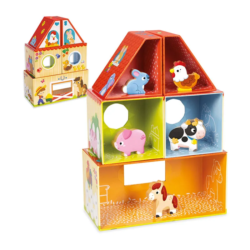 Jeu à empiler Ma première ferme 10pcs - 12m+-2