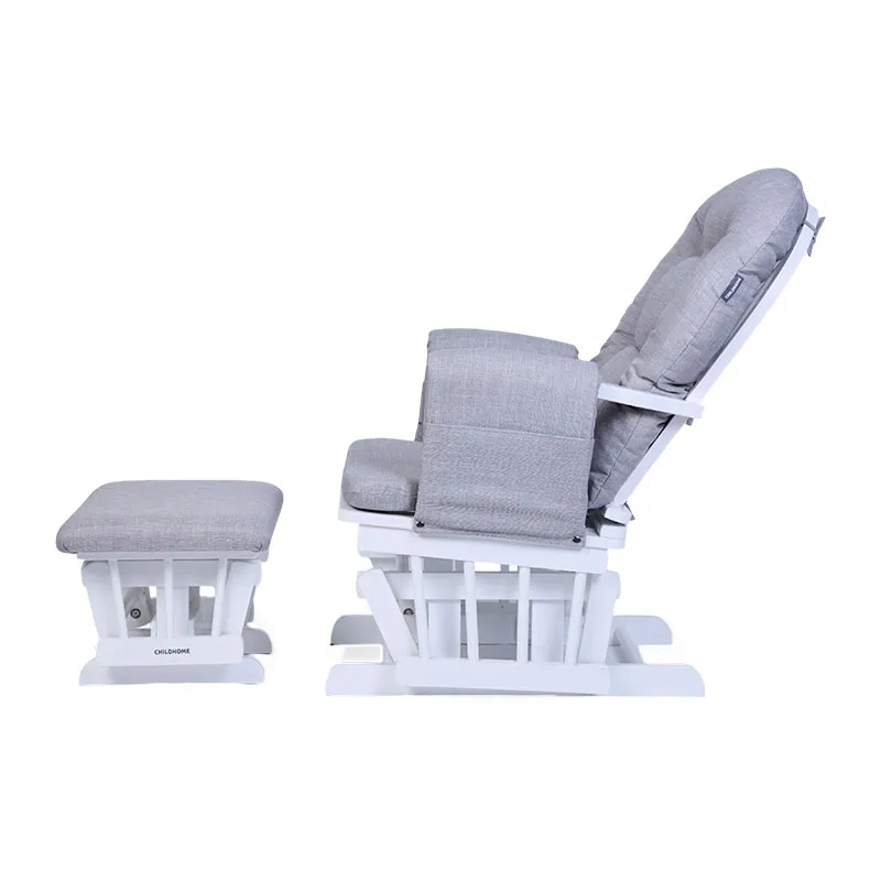 Fauteuil à Bascule avec repose pieds - Gris-2