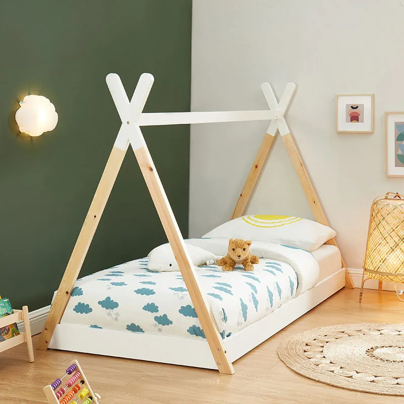 Lit enfant tipi Tiny Bois Blanc - 90x190cm-8