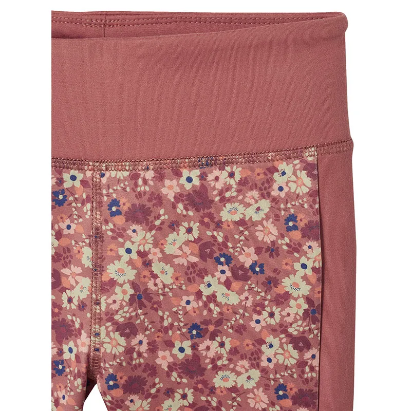 Ensemble de sport t-shirt et corsaire fille motif sunrise irisé - Écru-5