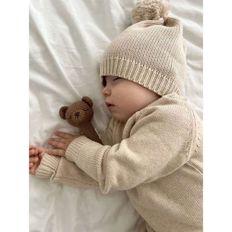 Hochet Coton BIO Bo l'Ours brun - 0m+-1