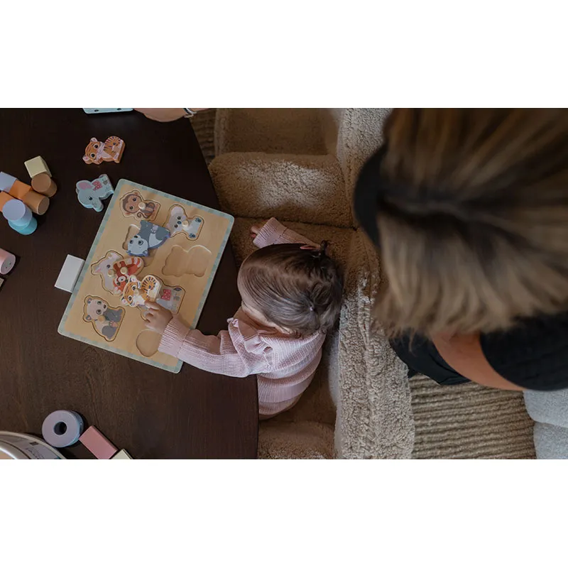 Puzzle à boutons Animaux Wildies 8pcs - 18m+-4