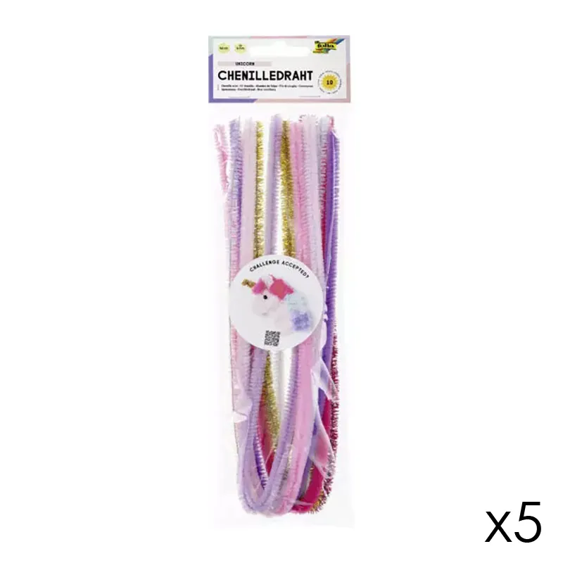 50 fils chenille Licorne - 50cm - FOLIA-0