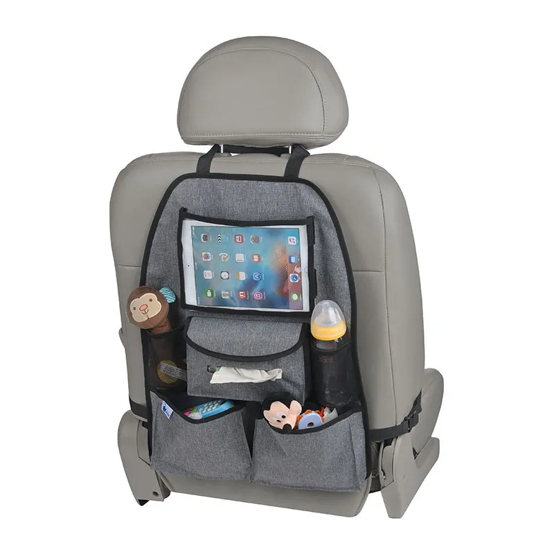 Organisateur pour Ipad voiture Deluxe 6 rangements - Gris-3