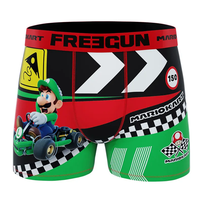 4 Boxers Garçon Super Mario Kart - Jaune/Rouge/Noir/Bleu-4