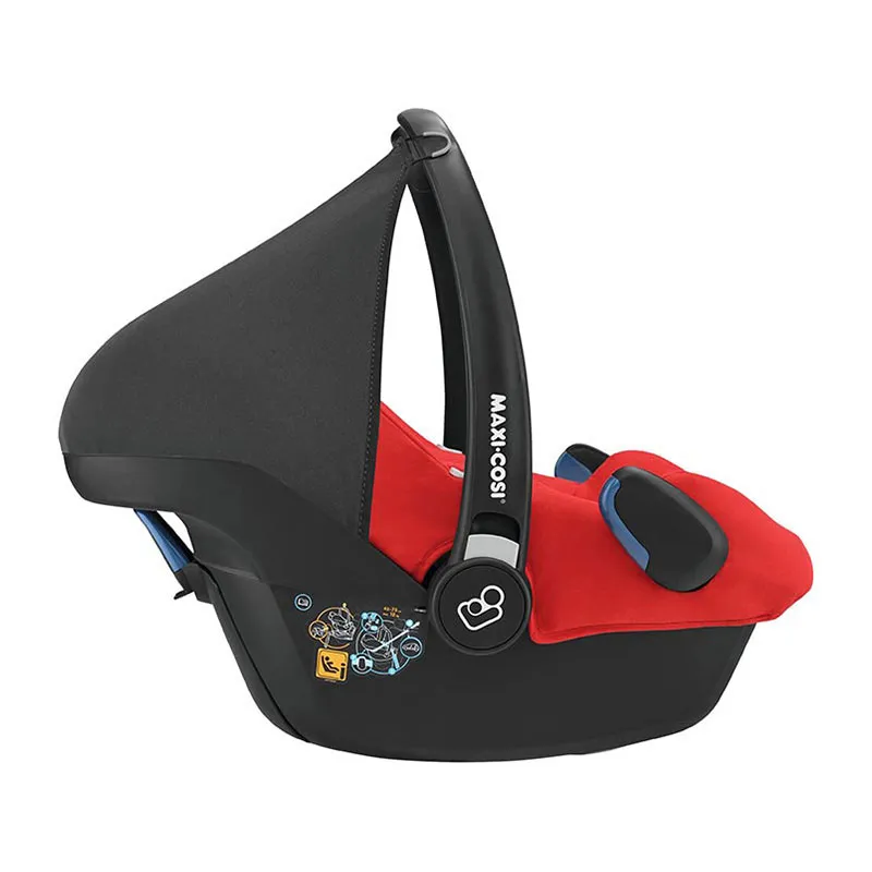 Trio Poussette Compacte Laika 2 Nomad Red + Cosi Rock sans base + Nacelle Laika - 0m+-9