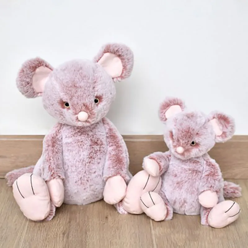 Peluche Lily la souris Les Sweety Mousse Rose - 17cm-5
