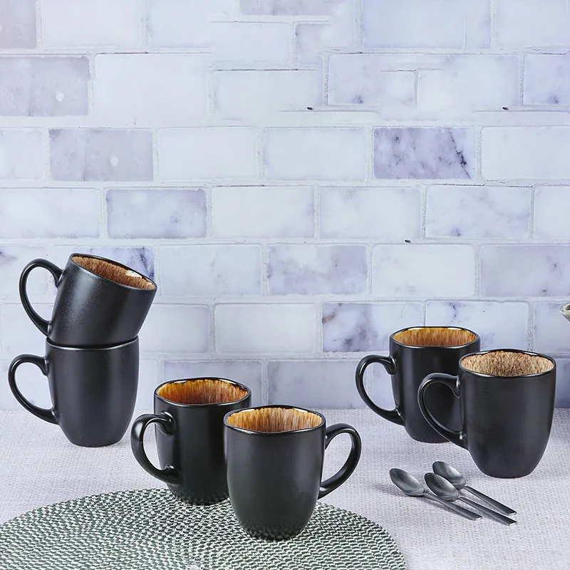 6 Mugs Iris Marron sauvage - 40cl-0