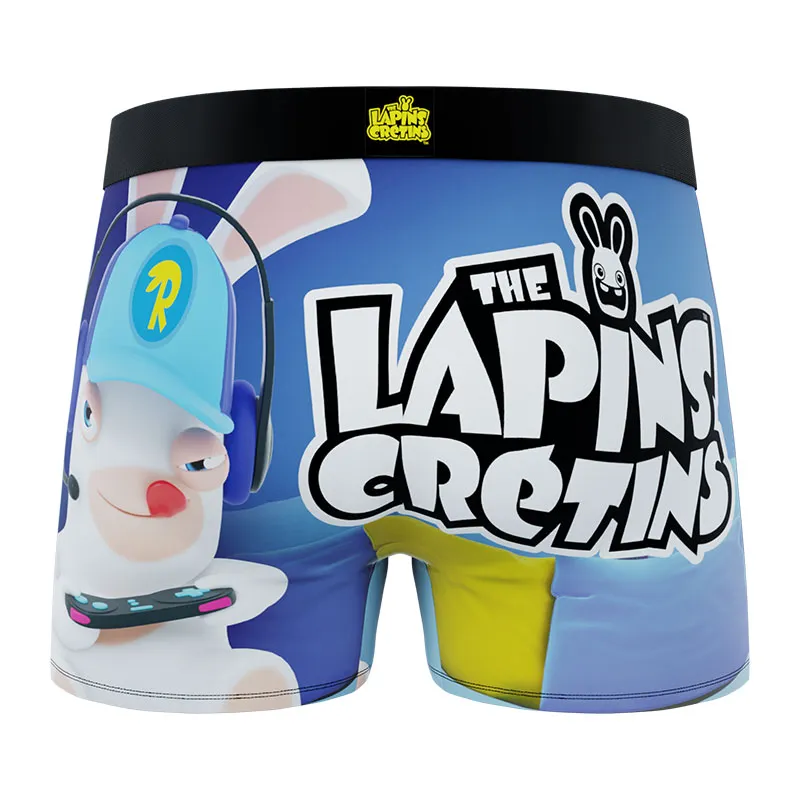 4 Boxers Homme Lapins Crétins - Bleu/Jaune/Noir/Blanc-7