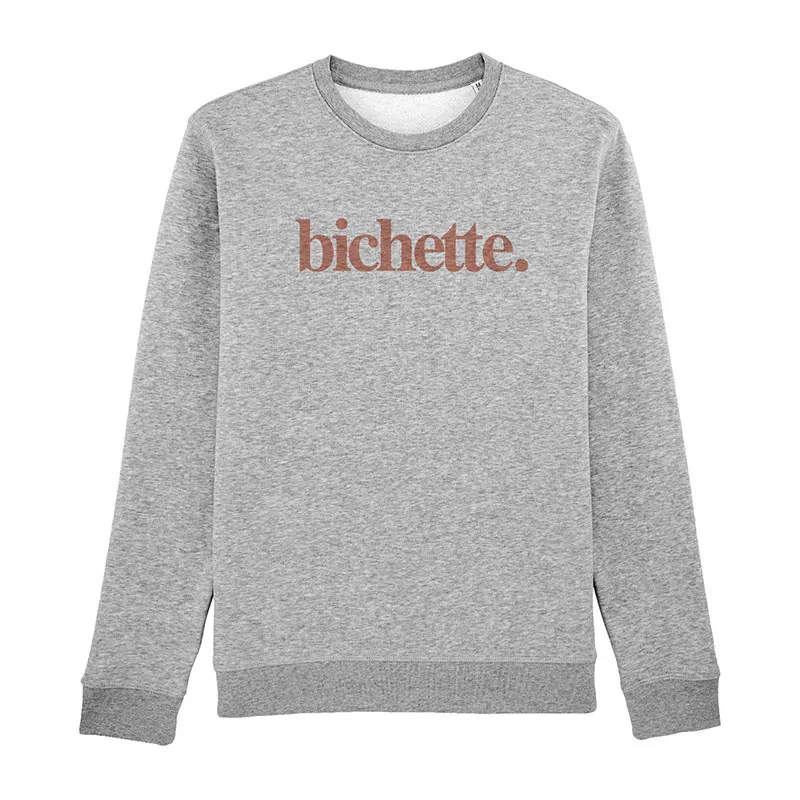 Sweat Femme Bichette - Gris chiné-0