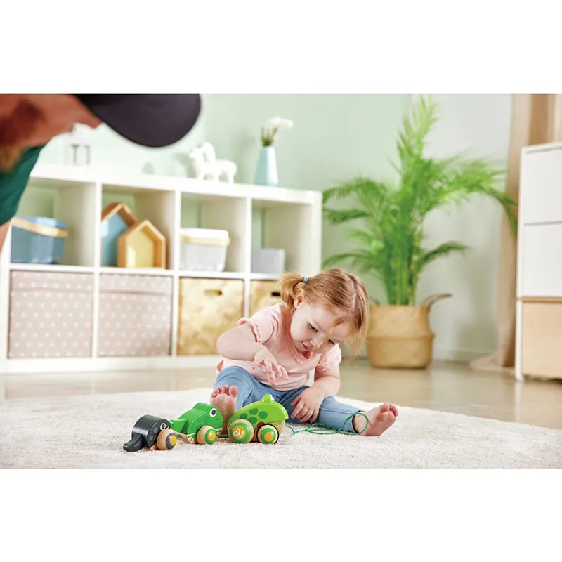 Jouet à tirer famille Grenouille - 12m+-1