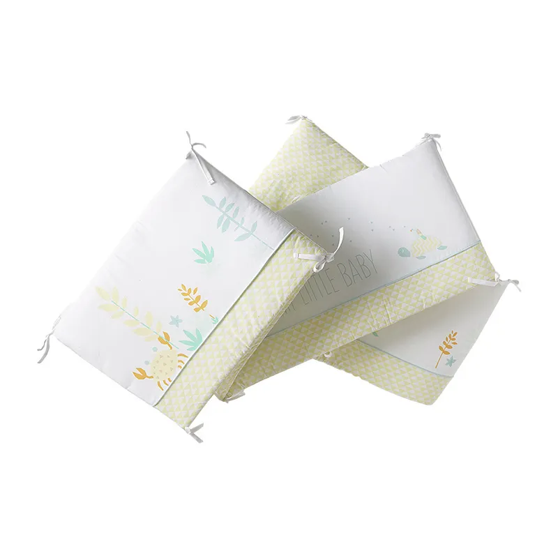 Tour de parc Coton Little Baby Blanc/Jaune - 50/70x33cm-1
