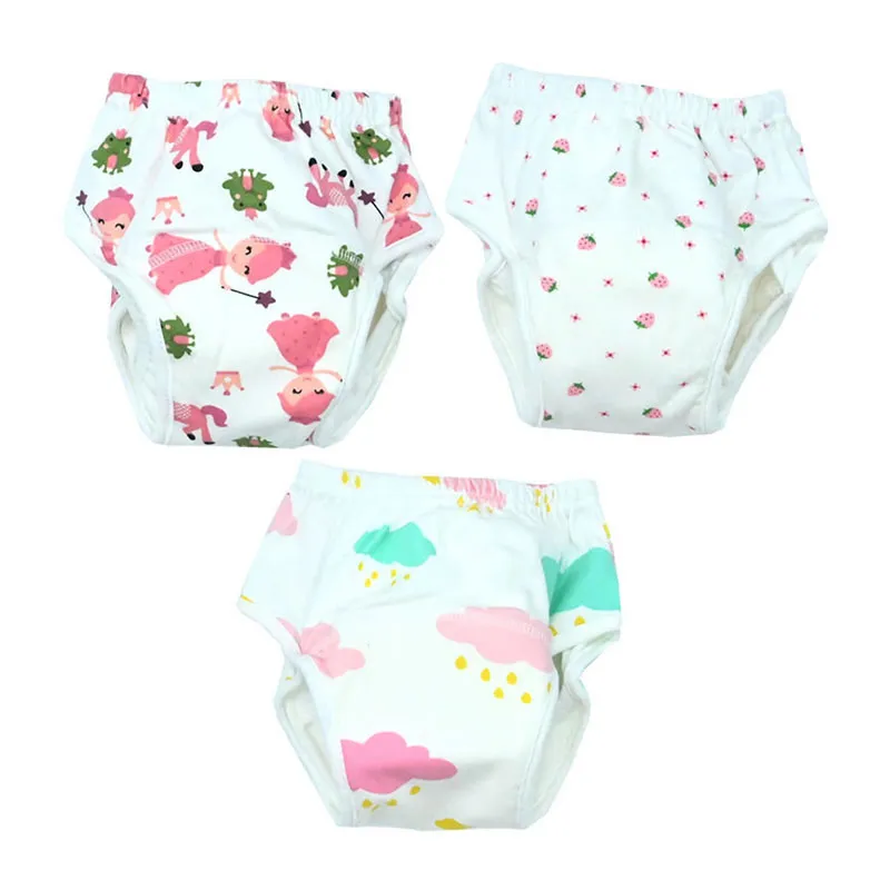 3 Culottes d'apprentissage Bambou Mixte - Rose Princesse Nuage-0