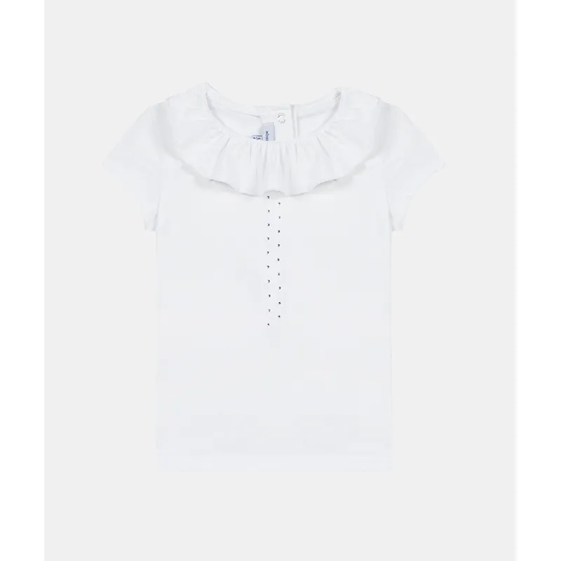 T-shirt MC Fille - Blanc-0