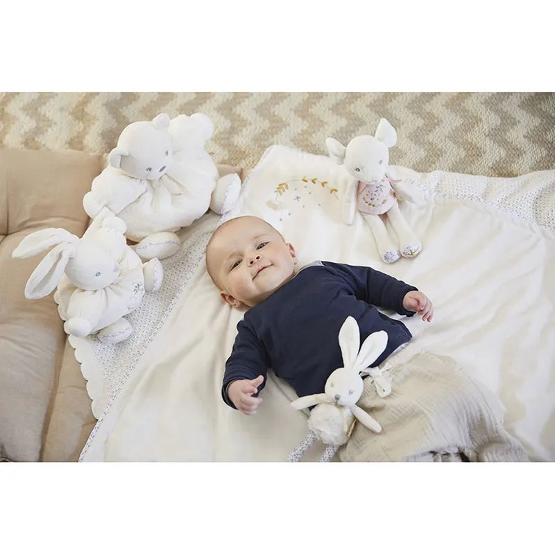 Peluche Souris Rose/Blanc 25cm - 0m+-4
