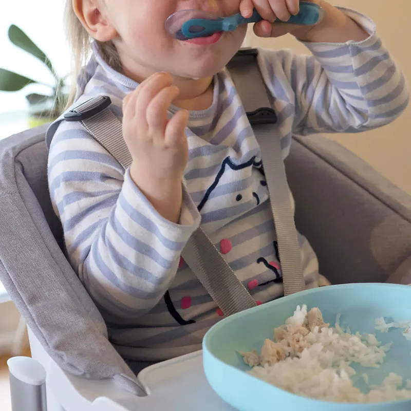 Assiette Silicone ventouse Light Blue - 6m+-2