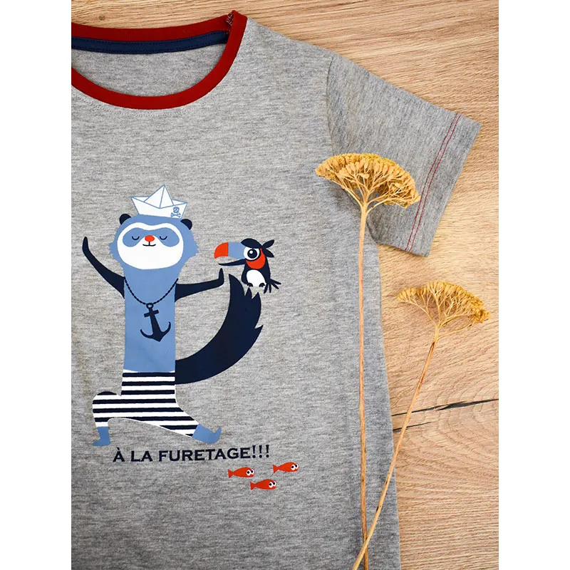 Pyjama ML Moussaillon - Marine/Gris-1