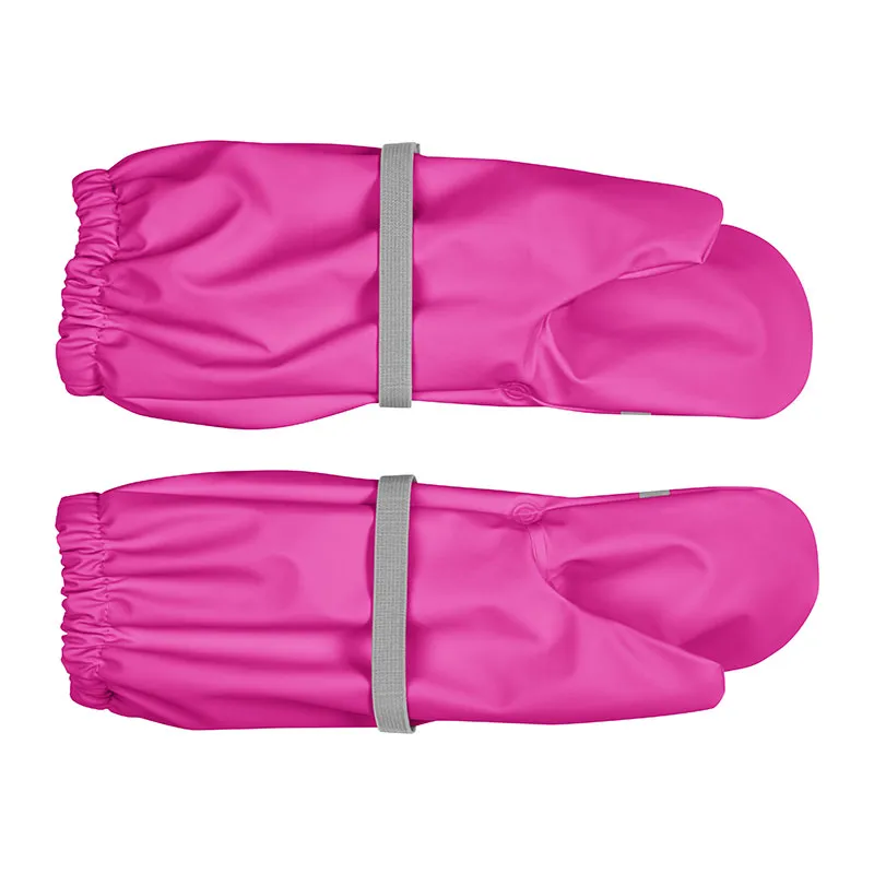 Gants de pluie doublure polaire - Rose fluo-1