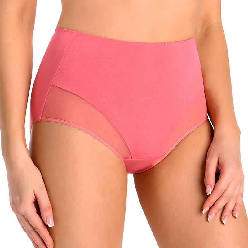 Culotte taille haute Lily - Corail-0