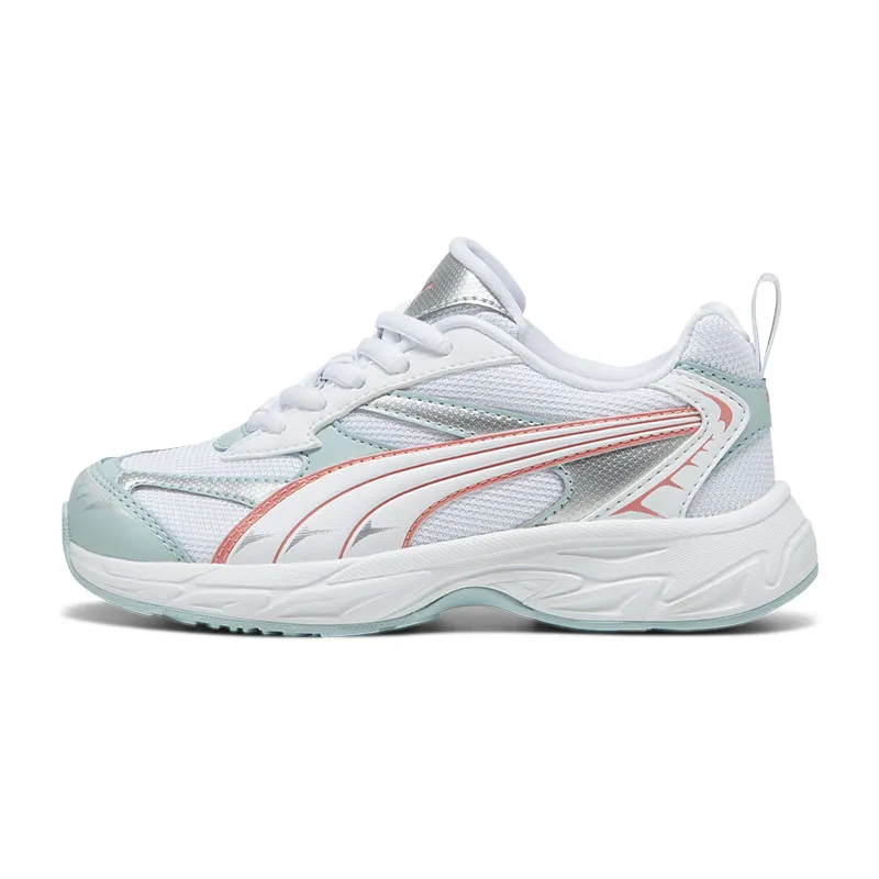 Baskets Enfant Puma Morphic Techie - Blanc/Argent-0