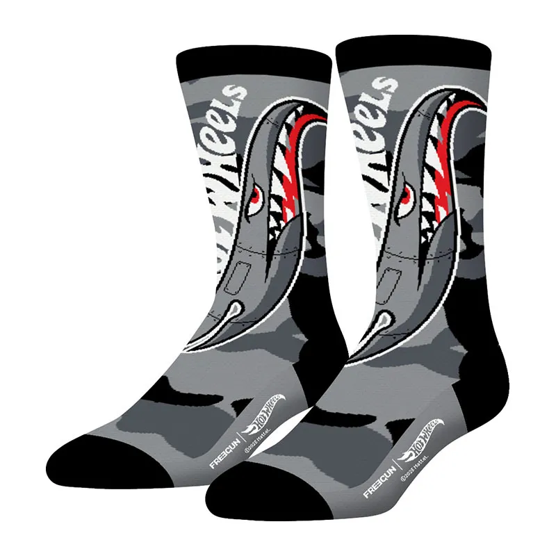 4 paires de chaussettes Garçon Hot Wheels - Noir/Gris/Rouge/Jaune-1