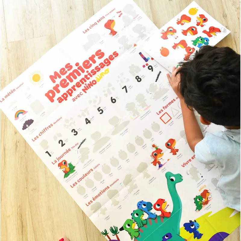 Poster Matenelle + 60 stickers Nino Dino - 36m+-3