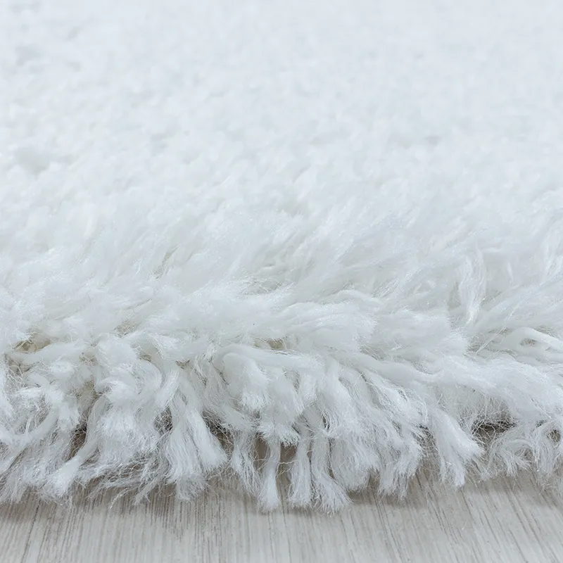 Tapis rond Fluffy Blanc - Plusieurs dim. dispos-2