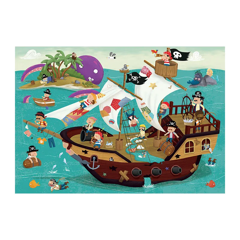 Puzzle Cherche & Trouve 50pcs Pirate - 4+-1