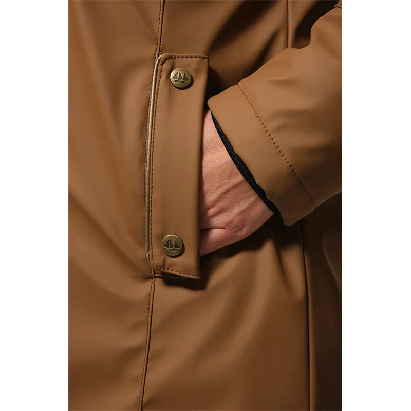 Ciré métallisé zippé à capuche Syra Femme - Ambre-4