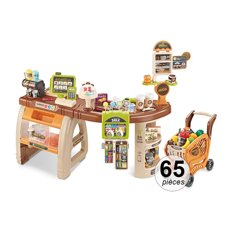 Caisse de supermarché sonores et lumineux 65pcs - 36m+-0